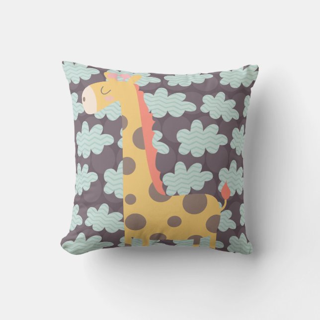 Wolken und Giraffen Kissen (Vorderseite)