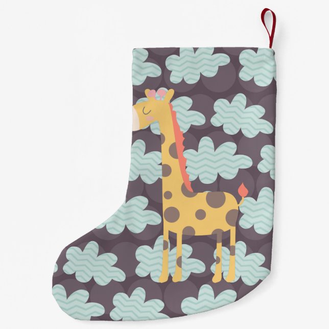 Wolken und Giraffen Kleiner Weihnachtsstrumpf (Rückseite)