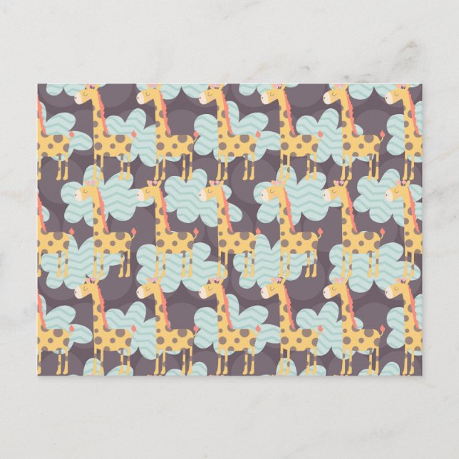 Wolken und Giraffen Postkarte (Vorderseite)