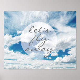 Wolken und Himmelspopster mit Text Poster