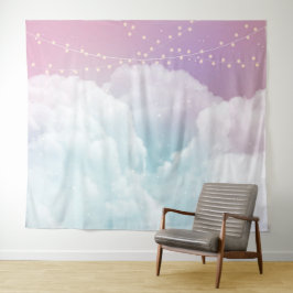 Wolken und Lichter Aquarellpastellfarben Wandteppich