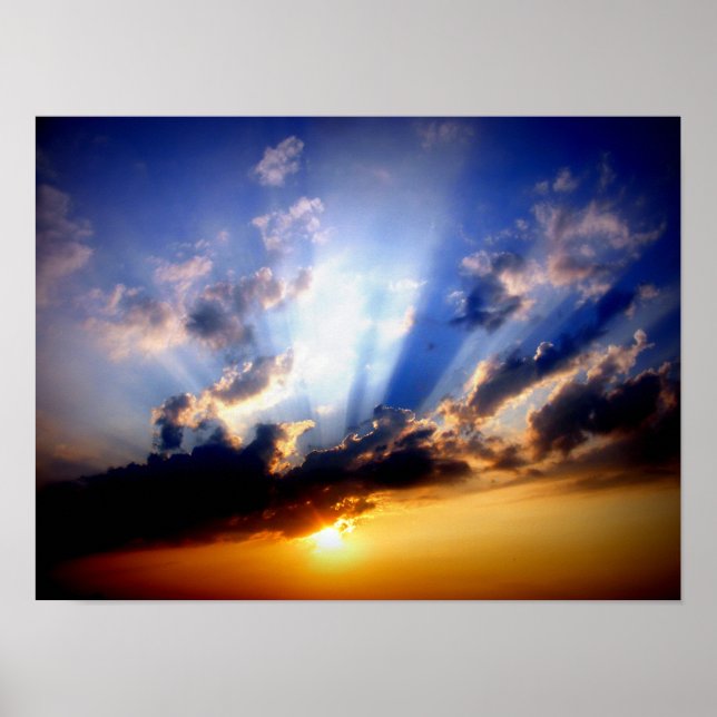 Wolken und Sonnenschein Poster (Vorne)