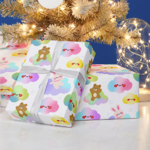 Wolken und süße Tiere (BITTE UNTEN LESEN) Geschenkpapier