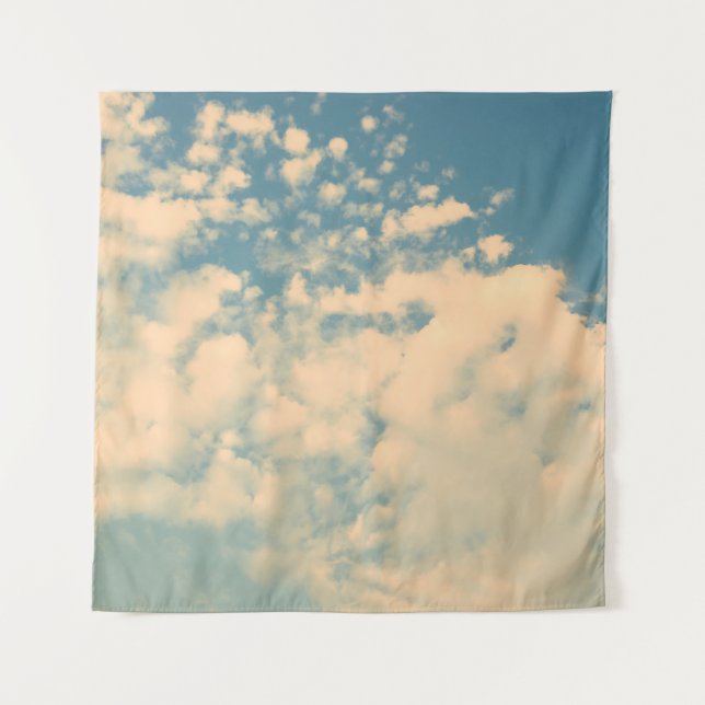 Wolken - Vintage Farbgestaltung  Wandteppich (Vorderseite)