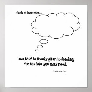 Wolken von inspiration™ Liebe frei gegeben Poster