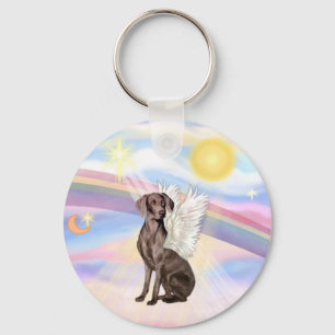 Wolken - Weimaraner Engel Schlüsselanhänger