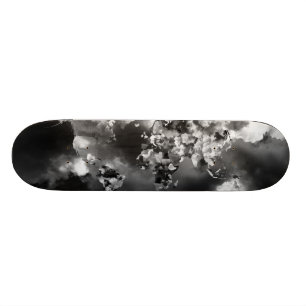Wolken-Weltkarte Skateboard