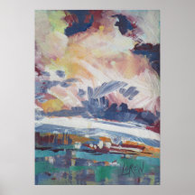 Wolkenbau-Gemälde / Künstler Larry Lerew