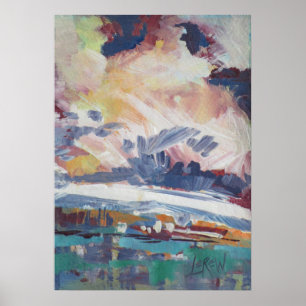 Wolkenbau-Gemälde / Künstler Larry Lerew Poster