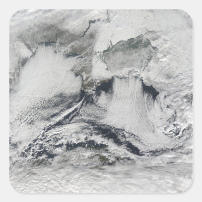 Wolkenbildung über dem Schwarzen Meer Quadratischer Aufkleber (Vorderseite)