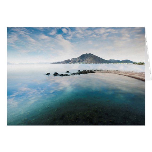 Wolkenblauer Himmel im See (Vorderseite (Horizontal))