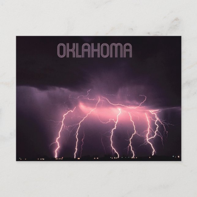 Wolkenblitz, Oklahoma Postkarte (Vorderseite)