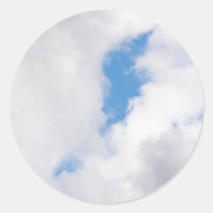 Wolkendecke Runder Aufkleber