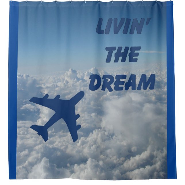 Wolkenduschen Duschvorhang (Vorderseite)