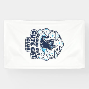 Wolkenhimmel Süße Katze Haustierliebhaber-Shirt Ku Banner