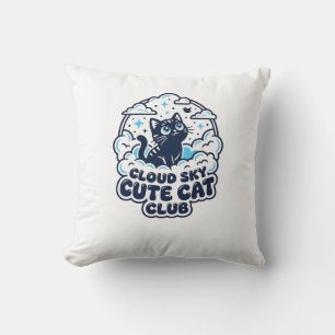 Wolkenhimmel Süße Katze Haustierliebhaber-Shirt Ku Kissen