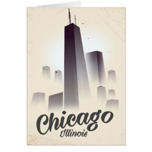 Wolkenkratzer aus Chicago Reiseplakat