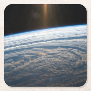 Wolkenkratzer im Südindischen Ozean. Rechteckiger Pappuntersetzer