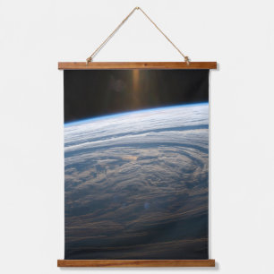 Wolkenkratzer im Südindischen Ozean. Wandteppich Mit Holzrahmen