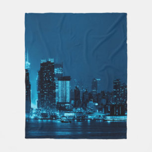 Wolkenkratzer in Manhattan und New York City Fleecedecke