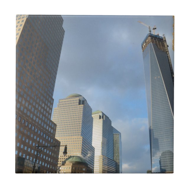 Wolkenkratzer in New York Fliese (Vorderseite)