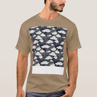 Wolkenkratzer nahtloses Muster Himmelswelt flatter T-Shirt