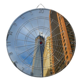 Wolkenkratzer-Reflektionen von New York Dartscheibe