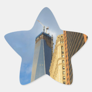 Wolkenkratzer Reflexionen von New York Stern-Aufkleber