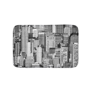 Wolkenkratzer Stadt Isometric Seamless Textur Badematte