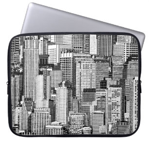 Wolkenkratzer Stadt Isometric Seamless Textur Laptopschutzhülle