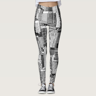 Wolkenkratzer Stadt Isometric Seamless Textur Leggings