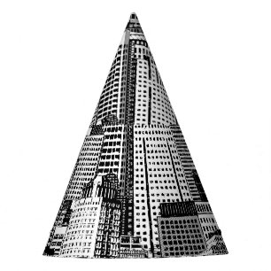 Wolkenkratzer Stadt Isometric Seamless Textur Partyhütchen