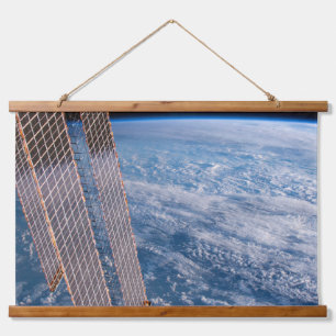 Wolkenkratzer- und Korallenmeere. Wandteppich Mit Holzrahmen