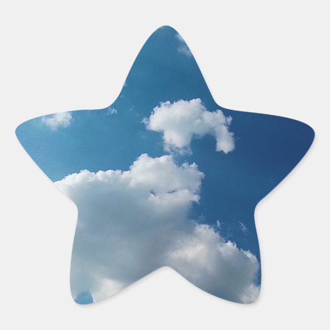 Wolkenmischung Stern-Aufkleber (Vorderseite)