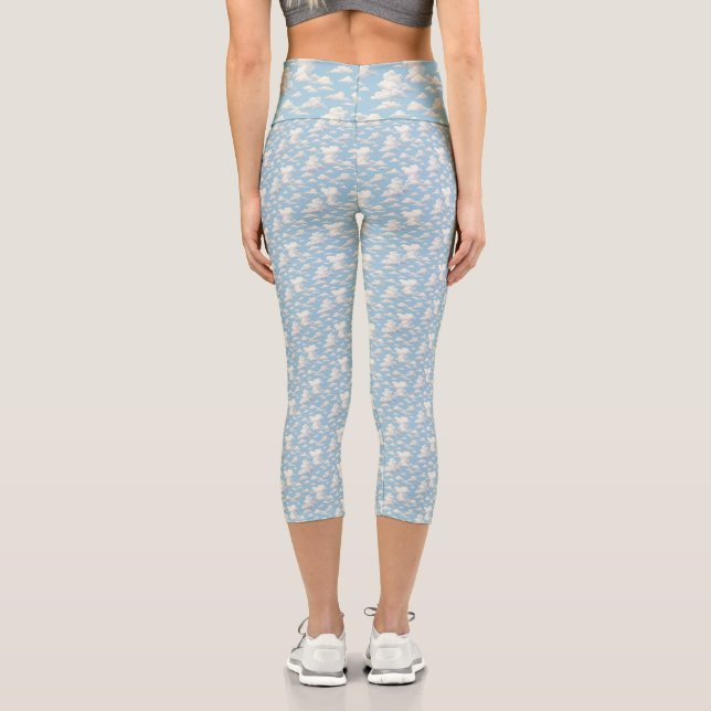 Wolkenmuster  capri leggings (Rückseite)