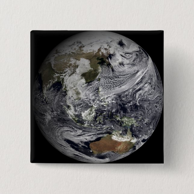 Wolkensimulation der gesamten Erde Button (Vorderseite)