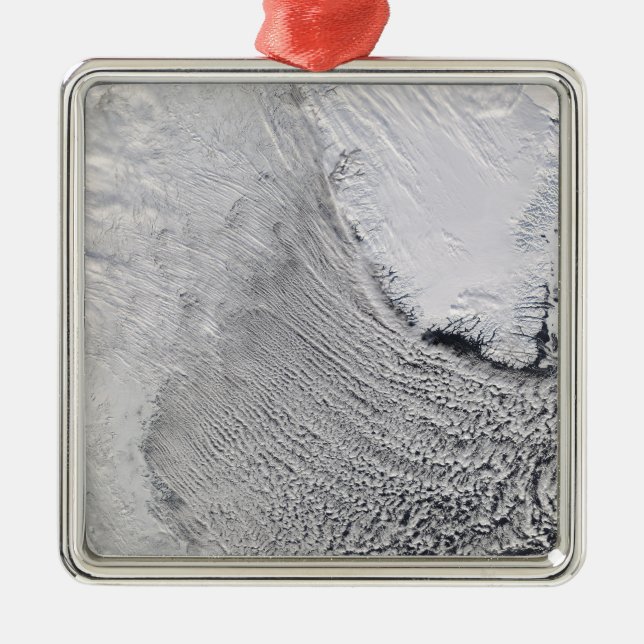 Wolkenstrassen im Labrador-Meer Silbernes Ornament (Vorne)