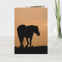 Wolkenwanderungen bei der Sunset Wild Horse Grußka Karte