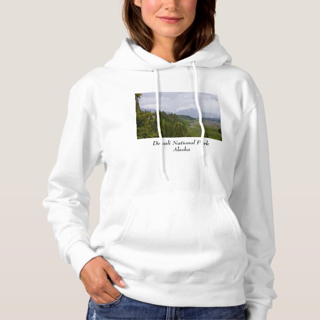 wolkig in Denali Hoodie (Vorderseite)
