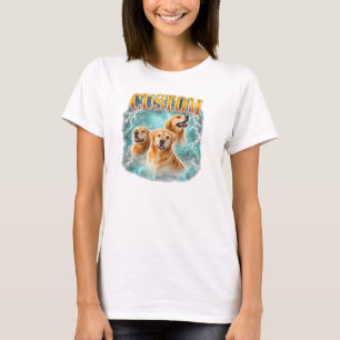 Wolkiger und glücklicher Hund T-Shirt