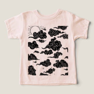 WOLKIGES VERRAUCHTES T-SHIRT FÜR KINDER KLEINKINDE