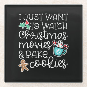 Woll dir Weihnachtsfilme einfach mal Bake Cook Ges Glasuntersetzer
