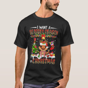 Woll einen bärtigen Drachen für den Weihnachtsbär T-Shirt