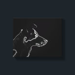 Woll eines Hundes | White on Black Digital Foto Sk Leinwanddruck<br><div class="desc">Woll eines Hundes | White on Black Digital Foto Sketch Canvas Print</div>