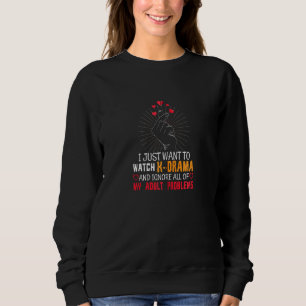 Woll einfach Kdrama Korean Heart Finger K Dr. zu s Sweatshirt
