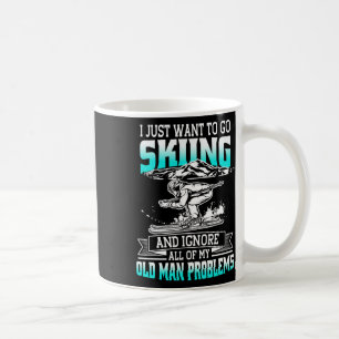 Woll einfach Skifahren und alte Menschenprobleme i Kaffeetasse
