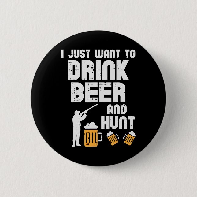 Woll einfach, um die Funny Hirsch Jäger Vater Gr Button (Vorderseite)