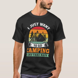 Woll einfach zu Camping Funny Camp Camper Außenber T-Shirt