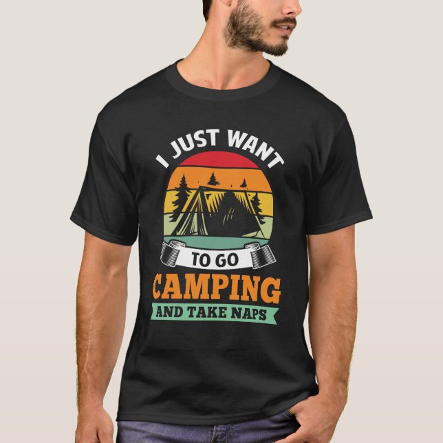 Woll einfach zu Camping Funny Camp Camper Außenber T-Shirt (Vorderseite)