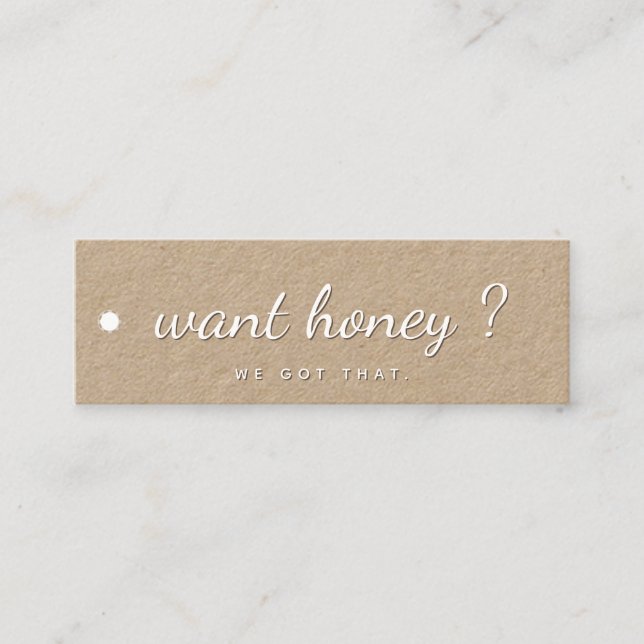 Woll Honey? Kraft Honeybeeper Tag (Vorderseite)